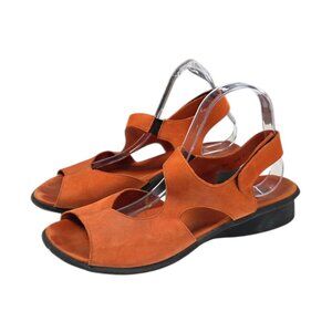 Arche Womens Leather Slingback Comfort Shoes, Orange, Sandals, Open Toe, 40/9.5